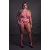 Ouch! Glow Body à encolure grecque Rose Fluo